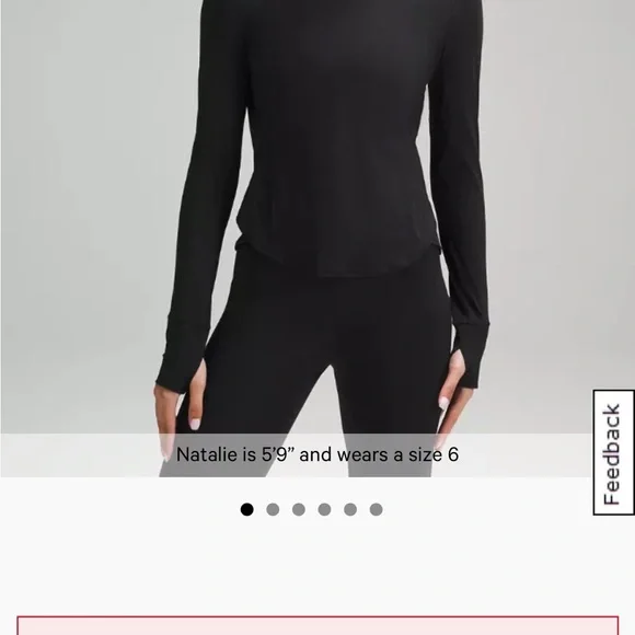 Lululemon UV Protection Fold over Long Sleeve Running Shirt unworn - Picture 5 of 9